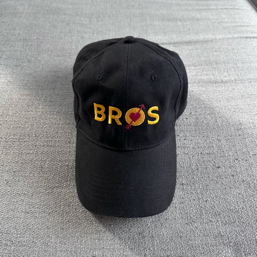 Bros Movie Black Cap with Embroidered Design